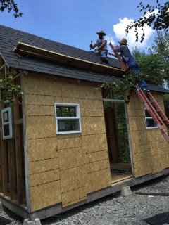 Tiny Cabin Roofing - Scott and Bobby Finishing